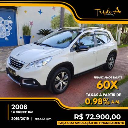 PEUGEOT 2008 1.6 16V FLEX GRIFFE 4P AUTOMÁTICO PEUGEOT 2008 1.6 16V FLEX GRIFFE 4P AUTOMÁTICO